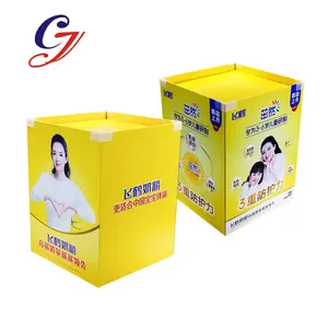 Nhà cung cấp siêu thị lưu trữ caton hộp giấy lớn hộp carton hiển thị đứng tông sàn đứng lên Dump bin cho bé thực phẩm