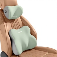 Coussin de voiture, appui-tête, support lombaire et cervical, dossier pour conducteur, siège sédentaire, support lombaire pour chaise, en fibre synthétique et mousse à mémoire de forme