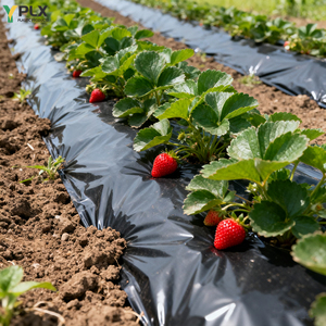 0.6M-2M Largeur Film De Paillage <span class=keywords><strong>En</strong></span> Plastique Agricole Ldpe Noir Couleur Avec Des Trous, Rouleaux De Film De Paillage Agricole pour Légumes - Product Image 1