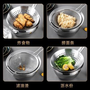 Stainless <b>Steel</b> Oil <b>Pan</b> With Lid Food Grade Round Commercial Kitchen Use - Product Image 4