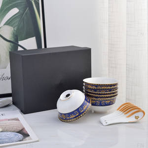 Ensemble de tasses à thé en céramique, porcelaine, poignée dorée, tasses à café et à thé avec soucoupe et cuillère - Product Image 1