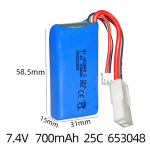 Có thể sạc lại 653048 2S 7.4V 700mAh 25C tỷ lệ cao Lipo RC Polymer gói pin - Product Image 5