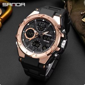 Reloj SANDA 6008, Correa de Silicona Deportiva Informal de Moda, Reloj de Pulsera Digital de Cuarzo, Regalo para Parejas, Relojes para Hombre y Mujer - Product Image 2