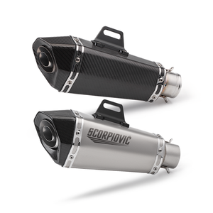 Pot d'Échappement Universel pour Moto 38-51mm CH pour Cbr650 Z900 <span class=keywords><strong>Mt07</strong></span> R3 B10 <span class=keywords><strong>Silencieux</strong></span> de Moto en Fibre de Carbone Véritable - Product Image 1