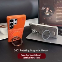 Étui de téléphone magnétique en cuir PU pour Samsung Galaxy S26 Ultra 360 °   Support rotatif pour téléphone avec lumière, parfum, protection antichoc et refroidissement