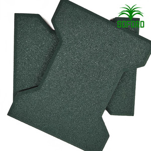 Adoquines de goma antideslizantes para exteriores, con forma de hueso de perro, para pasarela/Parque, personalizados de fábrica - Product Image 1