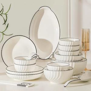 ชามเซรามิกขนาดใหญ่สีพื้นเรียบหรู ดีไซน์สร้างสรรค์สไตล์สแกนดิเนเวียน สำหรับใส่ซุป ข้าว และอาหารในเทศกาล ปี 2025 - Product Image 5