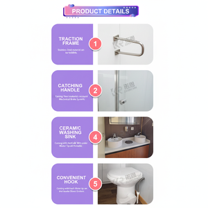 Remorque de toilettes portables avec structure en acier galvanisé, design écologique et durable pour le camping, les bureaux et les appartements - Product Image 1