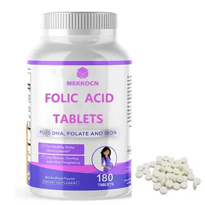 Toplu folik asit tabletleri demir folik asit tozu tabletler vitamin folik asit takviyesi hamile kadın için