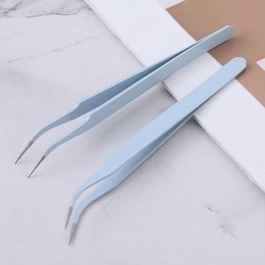 Pinzas DIY de Acero Inoxidable en Colores Macaron, Herramienta para Pegatinas y Cintas Adhesivas, Pinzas Curvas - Product Image 6