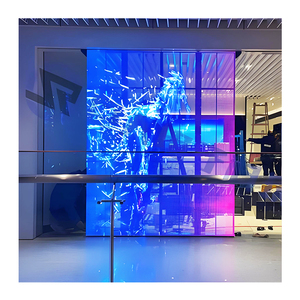 Pantalla LED transparente a todo color Pantalla LED de rejilla P3.91 Pantalla LED transparente - Product Image 1