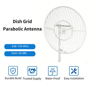 <span class=keywords><strong>Antena</strong></span> <span class=keywords><strong>Parabólica</strong></span> de Rejilla <span class=keywords><strong>para</strong></span> <span class=keywords><strong>TV</strong></span> Digital, Redonda, <span class=keywords><strong>para</strong></span> Exteriores, de Aleación de Aluminio, 606-670 MHz, 20 dBi - Product Image 2