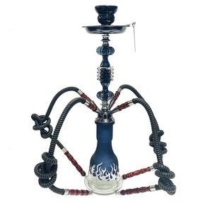 Mirror Finish Metal Hookah Set Glass Look 2 Hose <b>Portable</b> Shisha Pipe for <b>Bar</b> Lounge Use - Product Image 5