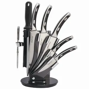 Utility Durable Bolster Forged kitchen knife set Cookware Sets with Acrylic block