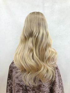 Perruque frontale en cheveux humains vierges européens non traités, blond cendré balayage, dentelle frontale sans colle, dentelle suisse HD, nœud unique, faux cuir chevelu - Product Image 3
