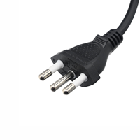 Cable de Extensión de Corriente para Brasil, Estándar NBR 14136, Cable de Alimentación de CA de 3 Pines y 16 A con Conector con Tierra para Electrodomésticos y Computadoras de Escritorio