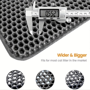 이중층 EVA 고양이 화장실 매트 허니컴 방수 논슬립 패드 세척 가능 모래 제어 매트 애완동물 용품 - Product Image 6