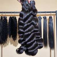 Extensions de cheveux naturels ondulés, 100% cheveux humains, mèches de cheveux naturels ondulés pour femmes