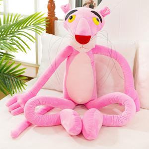 Lindo <span class=keywords><strong>Peluche</strong></span> de <span class=keywords><strong>Pantera</strong></span> <span class=keywords><strong>Rosa</strong></span>, Muñeco de <span class=keywords><strong>Peluche</strong></span> de Animal Travieso, Compañero Reconfortante para Niños - Product Image 4