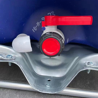 Réservoir IBC blanc de 1000 litres, fût carré en plastique pour le stockage d'eau ou d'essence, avec options en matériau ferreux durable noir ou bleu