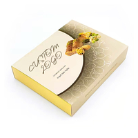 Emballage de boîtes de barres de chocolat d'emballage de cadeaux alimentaires à tiroir coulissant vide imprimé personnalisé Boîte de papier macaron sucré avec séparateurs
