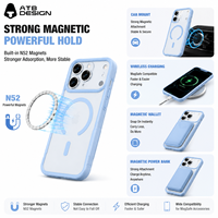 Étui de téléphone magnétique personnalisé ATB pour iPhone 18, effet peau, antichoc, charge sans fil, étui de téléphone magnétique personnalisé, vente en gros