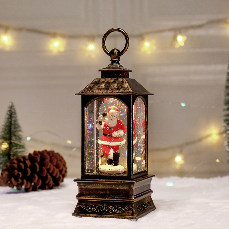 Père Noël plaqué or au téléphone