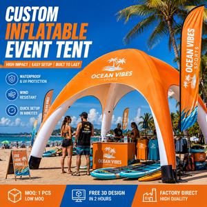 Tenda Gonfiabile Personalizzata CATC con Logo, Gazebo a Cupola 3x3 per Eventi, Sport Acquatici, Spiaggia e Promozioni - Product Image 1