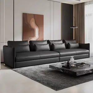 Kabasa OEM ODM gaya Italia, Sofa Modern sederhana minimalis ruang tamu, Set furnitur sofa kulit