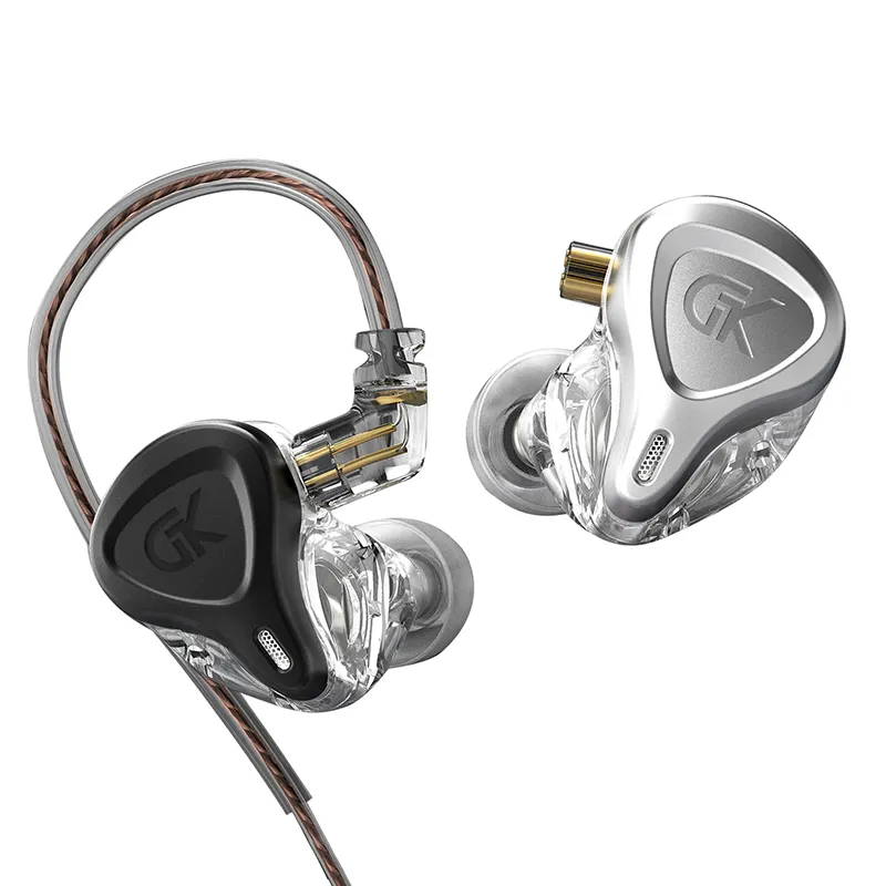 KZ GK G5 In Ear HiFi Dynamic Bass Music Earbud Headset Mic Optional Metal Wired Headphones Sport Monitor Earphones