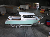 Bateau à moteur sportif en aluminium fermé Gospel de 7,5 m (25 pieds), bateau de pêche, yacht à vendre