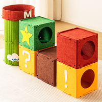 Nouveau Nid pour Animaux de Compagnie en Feutre Luxueux Semi-fermé, Lit pour Chat et Maison pour Chien, Doux et Durable, Convient à une Utilisation en Toutes Saisons