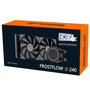 Refroidisseur d'eau <span class=keywords><strong>AIO</strong></span> CPU avec ventilateur de refroidissement 240 radiateur pour Intel 115X/2066,AMD TR4 blanc LED PC DIY Cabinet frost flow X 240 neige - Product Image 3