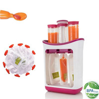 Sacs distributeurs manuels pour aliments pour bébés, station de remplissage de sachets de purée maison pour tout-petits, réutilisables en PP
