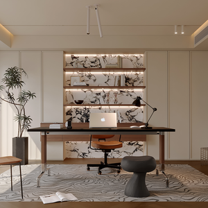 <strong>French</strong> Elegant Oil-Mixed Wood Bookcase with Arched <strong>Shelf</strong> &amp; Warm Light Design for Bedroom and Apartment - Product Image 6