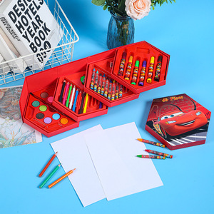 <span class=keywords><strong>Scuola</strong></span> 46 pezzi matite acquerello per bambini Set <span class=keywords><strong>di</strong></span> cancelleria <span class=keywords><strong>pittura</strong></span> a quattro strati con scatola regalo per bambini arte piombo colorato - Product Image 4