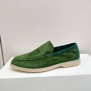 รองเท้าโลฟเฟอร์หนังแท้แบบสวมสำหรับผู้ชายและผู้หญิง ไซส์ใหญ่ ขายส่งจากโรงงาน รองเท้าขับรถแบบสบายๆ พื้นเรียบ รองเท้าลำลองสำหรับเดิน - Product Image 3