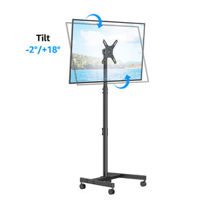 Carro de soporte de <span class=keywords><strong>TV</strong></span> de suelo con pantalla ajustable de altura de 13-42 pulgadas - Product Image 4