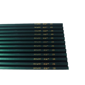 Crayon hexagonal vert métallique de 7 pouces 2B, lot promotionnel de 12 pièces, mine noire, bois de peuplier, écriture scolaire, bureau, dessin - Product Image 6