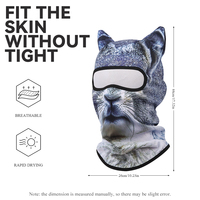 Bas quantité minimale de commande 3D chat Animal visage Shiest Ski cagoule Style capuche masque de couverture avec oreilles pour les festivals de musique activités de plein air