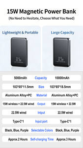 Power Bank Ultra Sottile con Ricarica Wireless, Mini Caricabatterie Portatile 5000mAh 3-in-1, Prodotto di Tendenza 2026 - Product Image 3