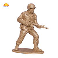 Statuette d'athlètes de la Seconde Guerre mondiale en résine bronze de haute qualité, peinte à la main, pour la décoration de la maison ou du bureau