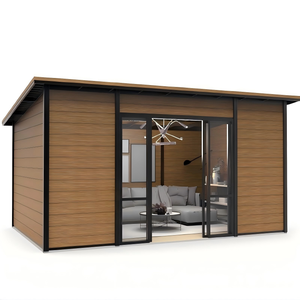 Abri de jardin modulaire EASYGREEN <span class=keywords><strong>en</strong></span> bois série <span class=keywords><strong>D</strong></span>, panneaux sandwich WPC, atelier extérieur moderne <span class=keywords><strong>en</strong></span> acier, villa, école - Product Image 2