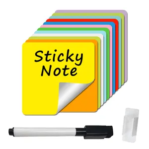 UCI-Notas Adhesivas reutilizables de colores, lista de tareas de oficina y hogar, notas adhesivas extraíbles de borrado en seco