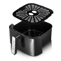 Friteuse à air numérique électrique moderne en plastique de 8 L sans huile avec fenêtre visible, pour usage domestique, en camping-car et en hôtel, classe A écoénergétique