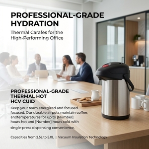 Distributeur de café isotherme commercial en acier inoxydable avec pompe à vide - Product Image 4