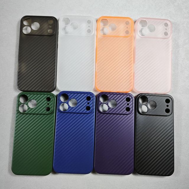 Original Ultra Thin Shockproof Soft TPU Phone Case for iPhone 17 Pro Max Carbon Fibre Anti-drop Case Cover
