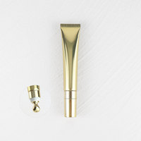 Tube cosmétique mat rouge pêche 15g, tube de crème pour les yeux/rouge à lèvres 15ml en alliage de zinc/céramique/gouttelette/tête de pompe, tubes à lèvres liquides