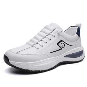 Zapatillas Blancas para Hombre, Ligeras, Deportivas, Casuales, con Cordones, Tacón Bajo, Suela de Goma, Zapatos para Caminar - Product Image 5