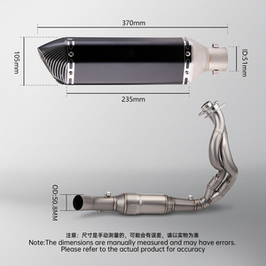 Tubo de Conexión Frontal de 51 mm para Sistema de Escape Completo, Compatible con <span class=keywords><strong>Z650</strong></span> ER6N 2023-2025, Modificación de Escape para Motocicleta - Product Image 3